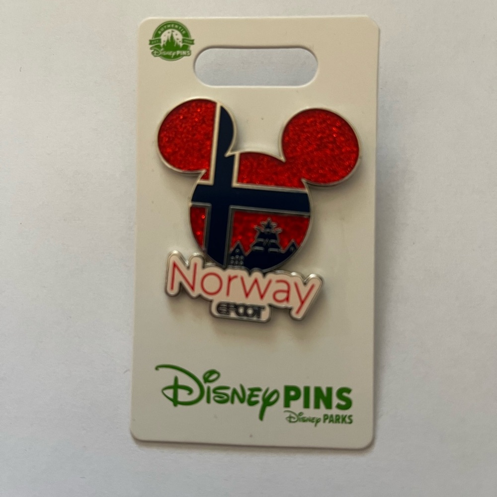 Disney Park Pin Trading Norway Epcot Mickey Mouse Carded Pin